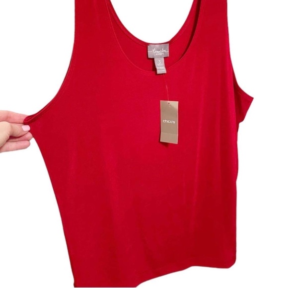 Travelers by Chico’s New With Tags Tank Top Dressy Red Size 3 (Equal to 16) - Picture 2 of 8